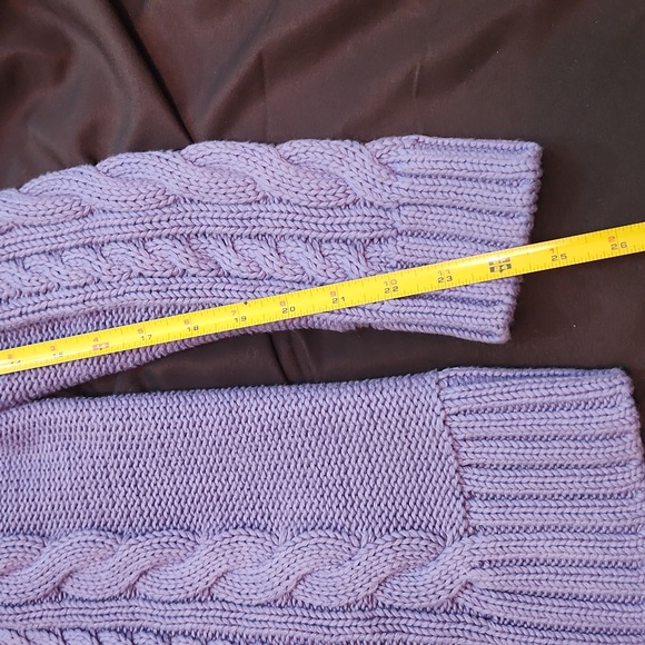 L.L. Bean heavy knit cardigan in purplish/blue - Picture 9 of 10